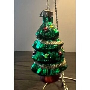 Thomas Pacconi Classics 2003 Christmas Tree Blown Glass Ornament 3.25"